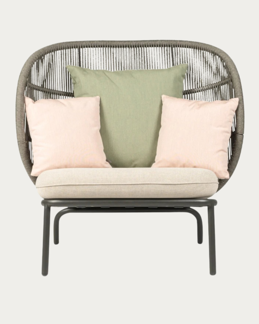 Garden armchair KODO Cocoon - Almond cushion set