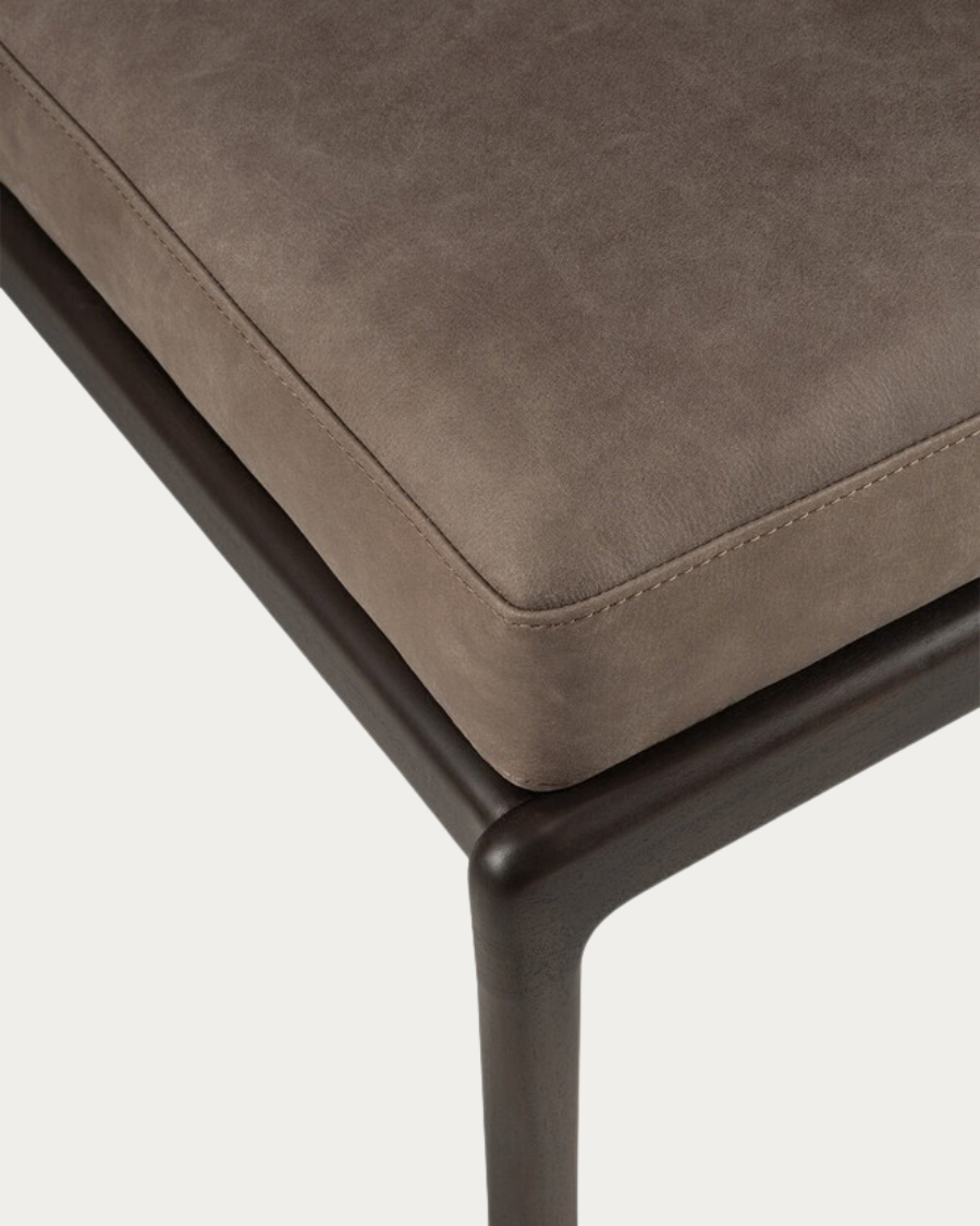 Tabouret JACK acajou avec coussins