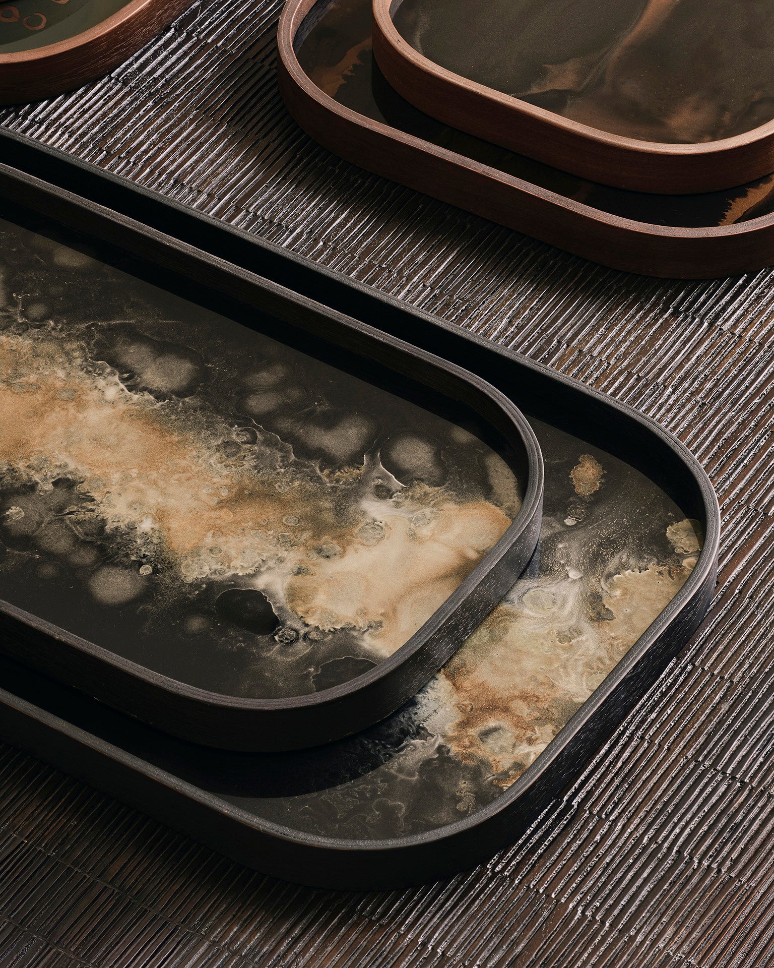 Glass tray CLASSICS Black Organic - 42x24