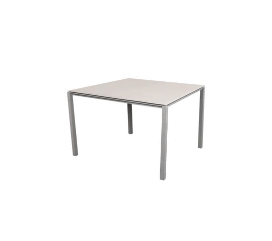 Table à manger PURE gris clair 100x100