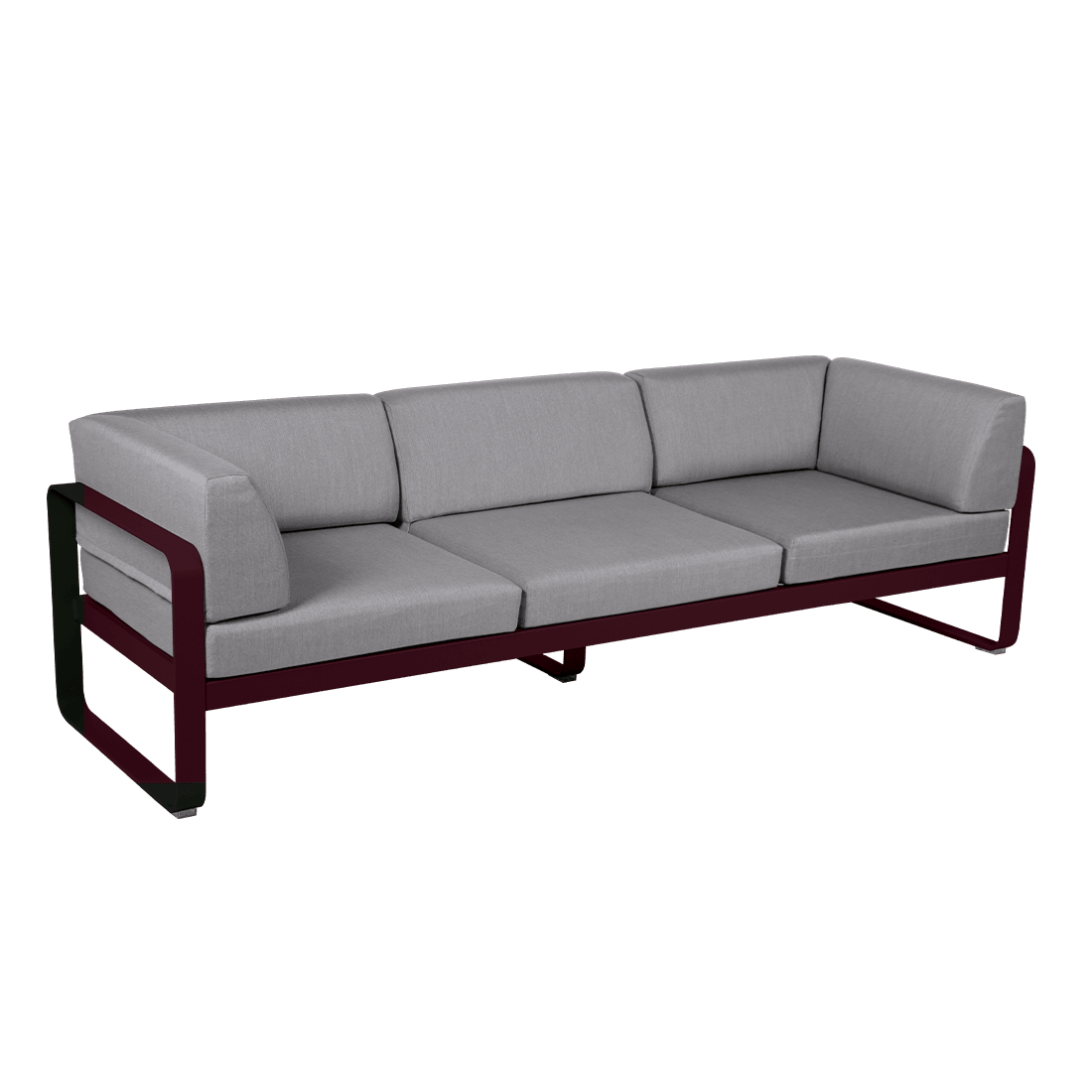 Canapé de jardin BELLEVIE - 3 places avec coussins latéraux