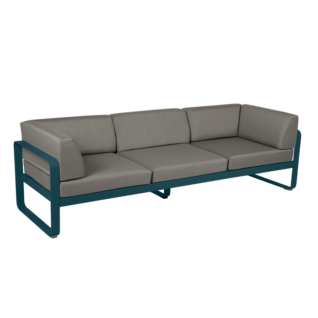 Canapé de jardin BELLEVIE - 3 places avec coussins latéraux