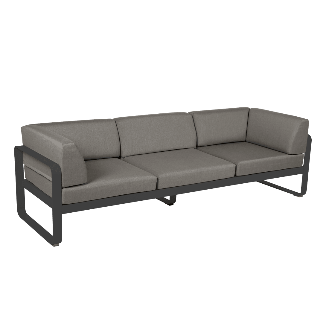 Canapé de jardin BELLEVIE - 3 places avec coussins latéraux