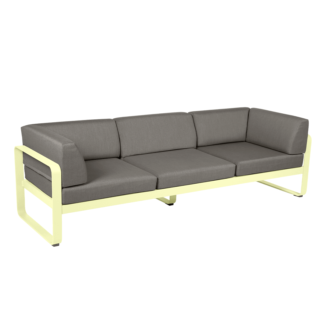 Canapé de jardin BELLEVIE - 3 places avec coussins latéraux