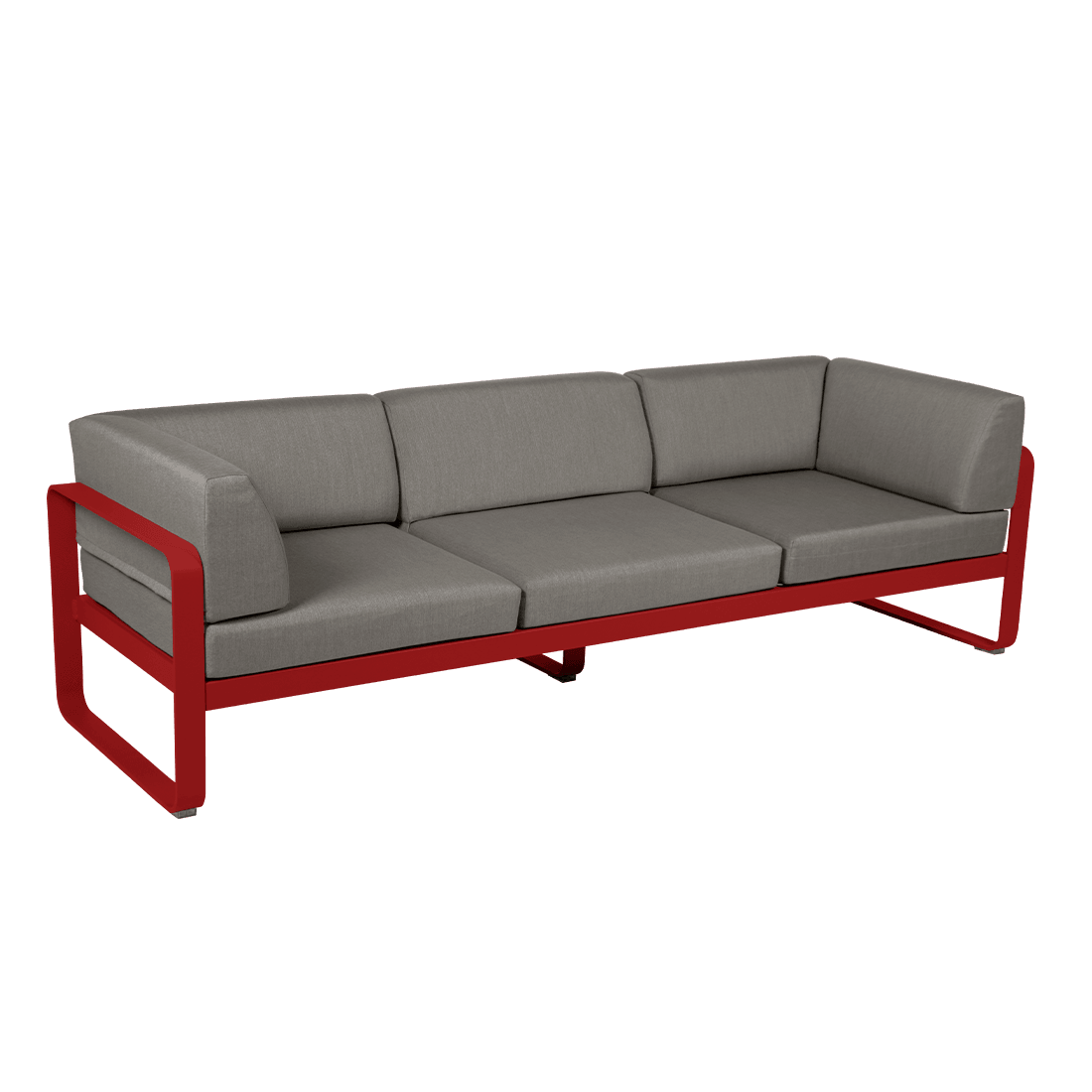 Canapé de jardin BELLEVIE - 3 places avec coussins latéraux