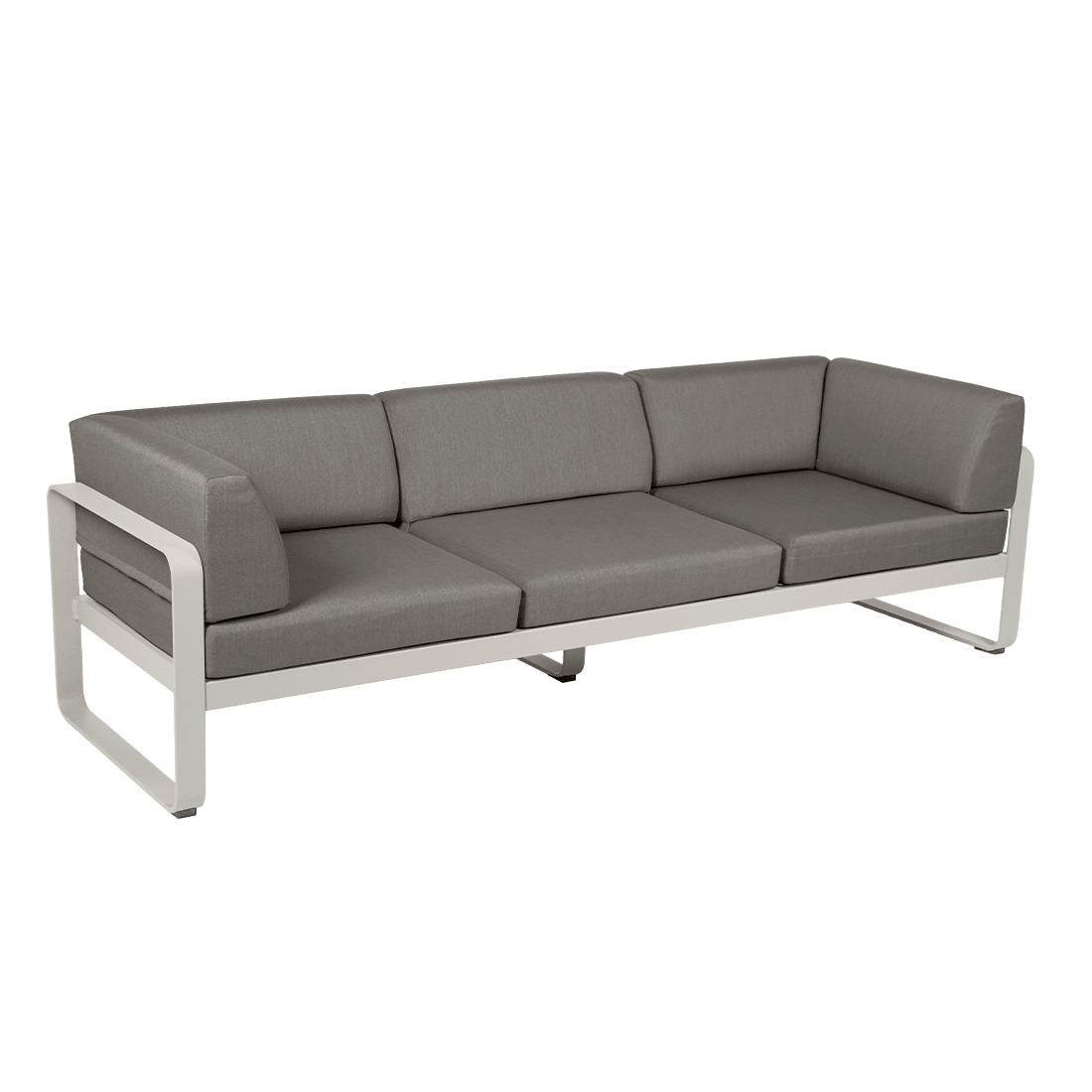 Canapé de jardin BELLEVIE - 3 places avec coussins latéraux