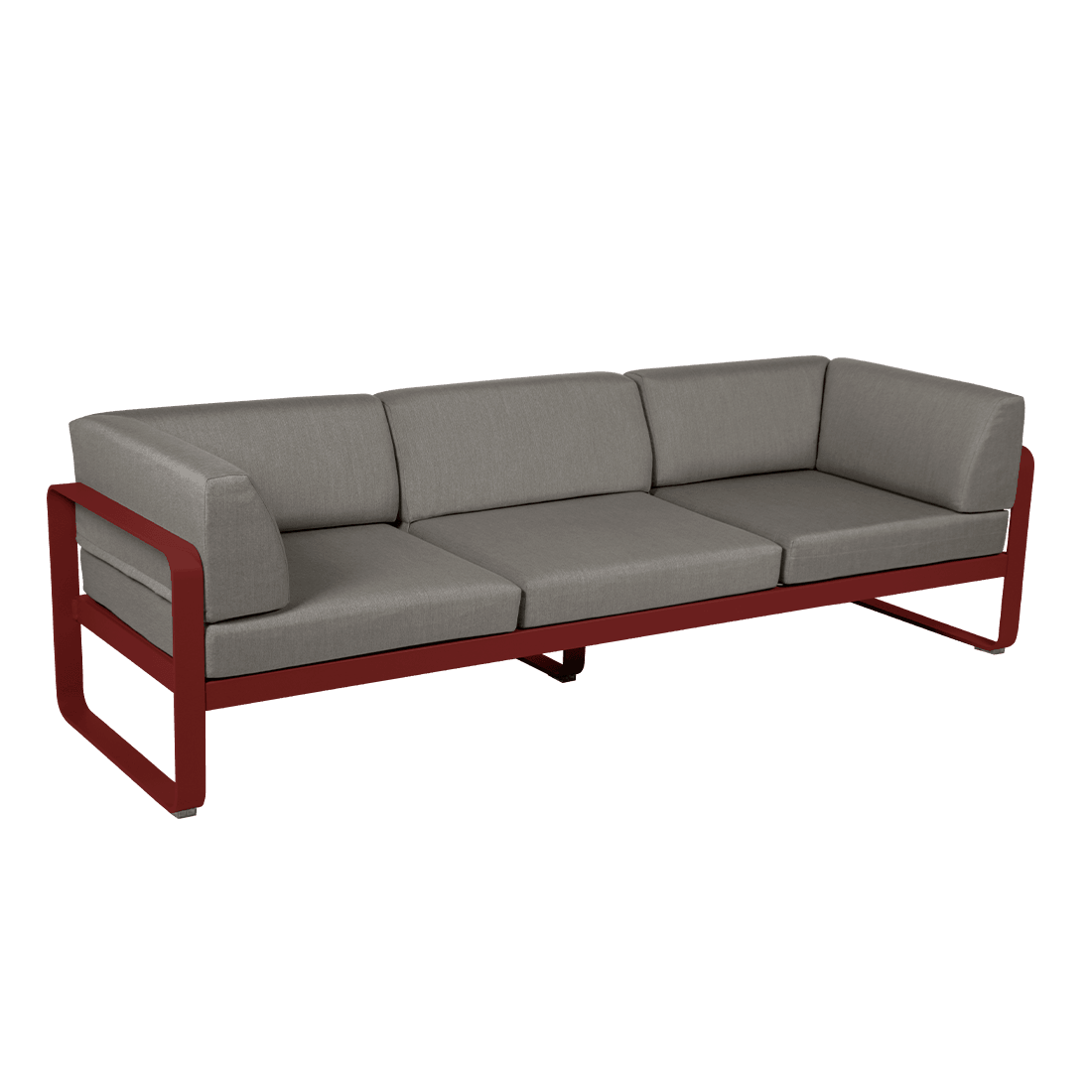 Canapé de jardin BELLEVIE - 3 places avec coussins latéraux