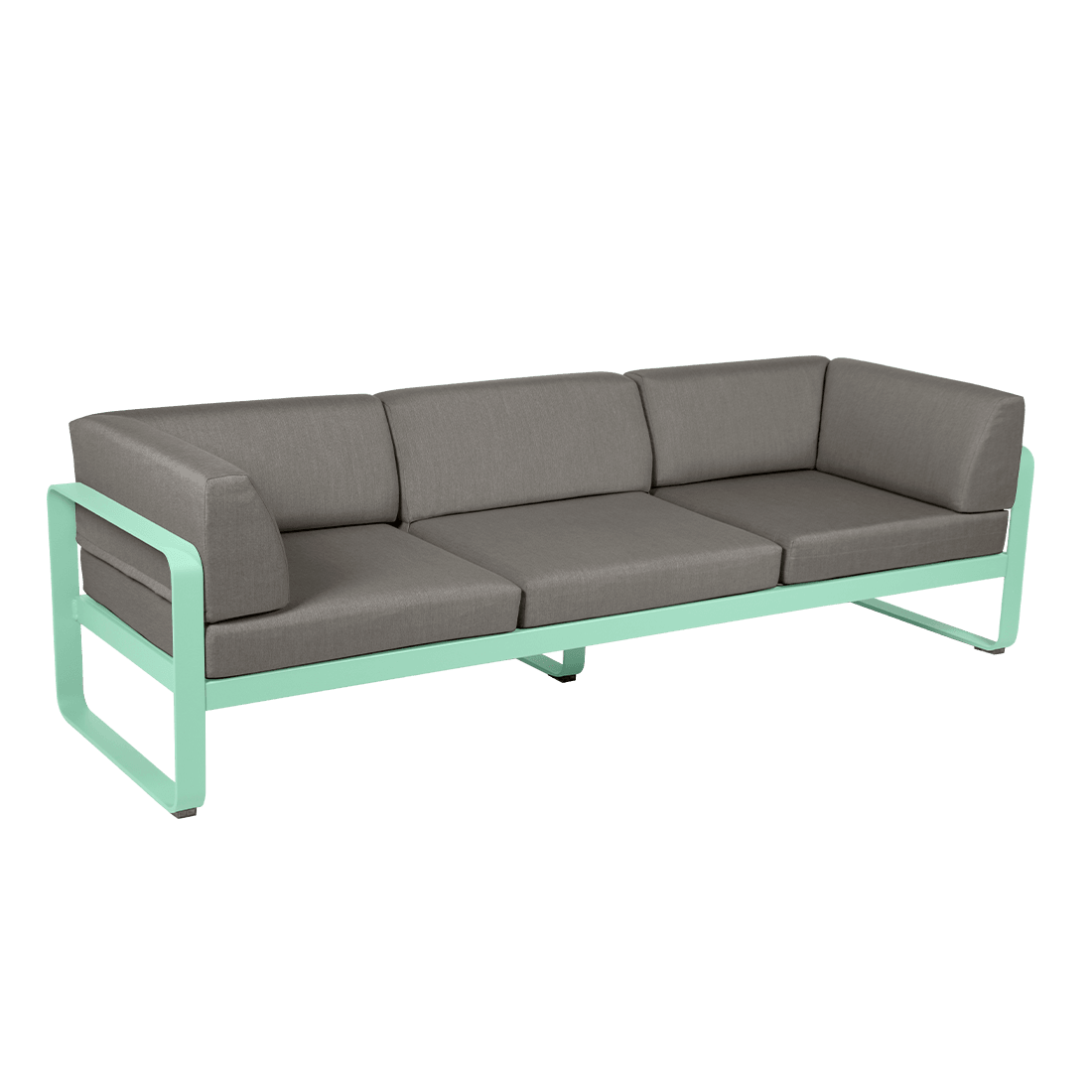 Canapé de jardin BELLEVIE - 3 places avec coussins latéraux