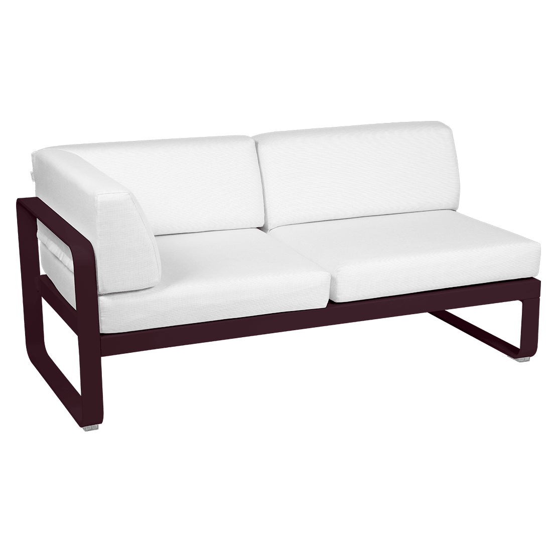 2-seater corner element BELLEVIE with side cushions - left