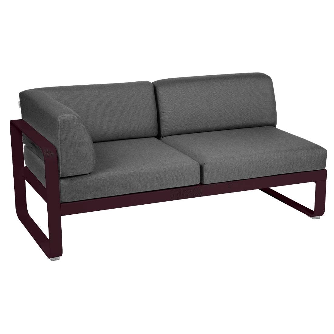 2-seater corner element BELLEVIE with side cushions - left