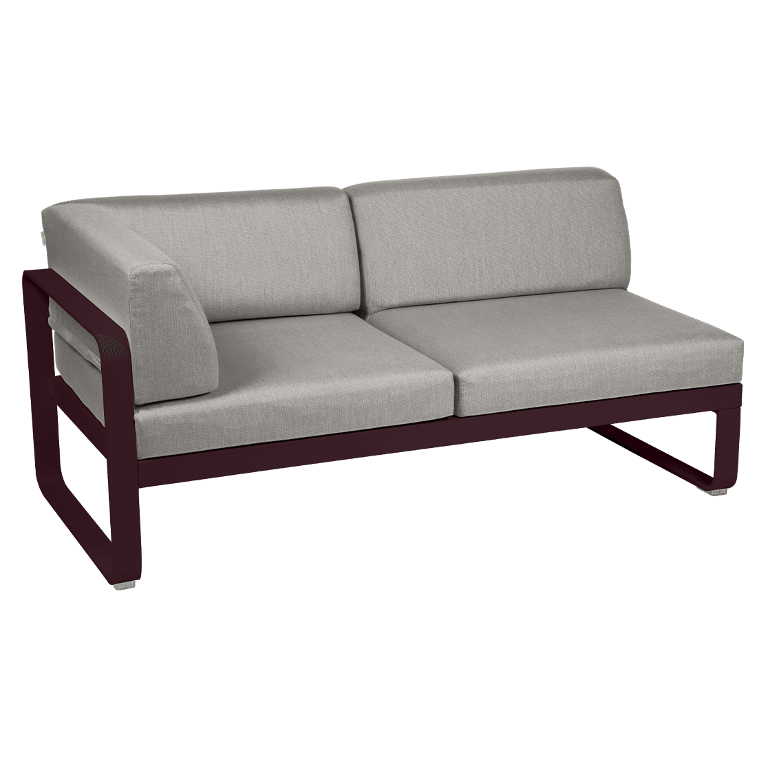 2-seater corner element BELLEVIE with side cushions - left