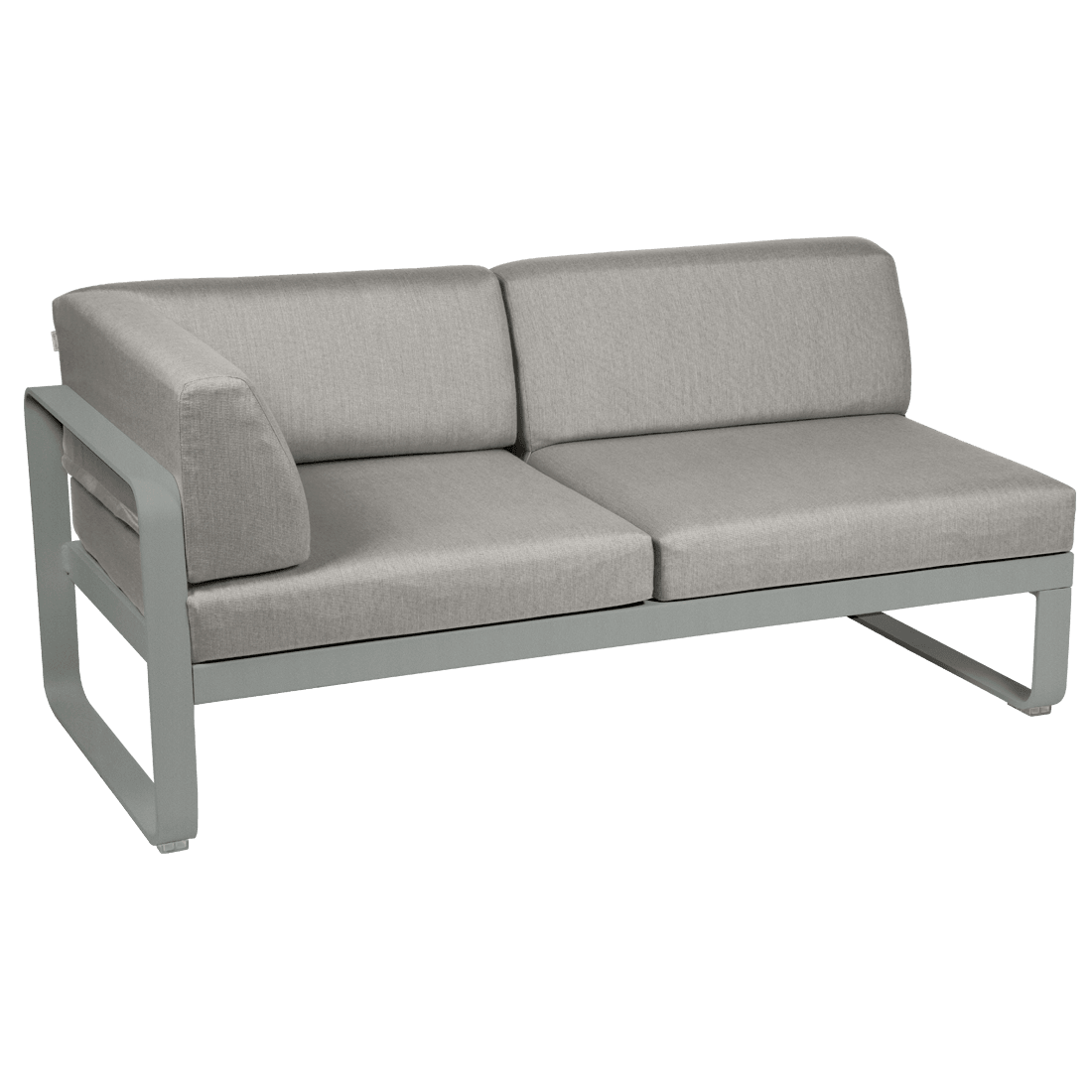 2-seater corner element BELLEVIE with side cushions - left