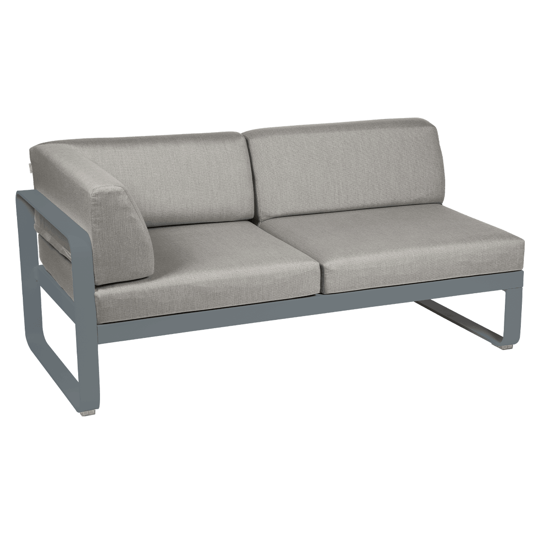 2-seater corner element BELLEVIE with side cushions - left