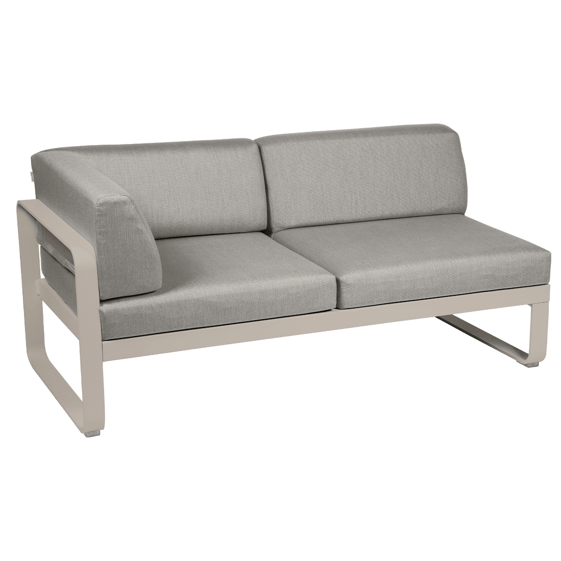 2-seater corner element BELLEVIE with side cushions - left