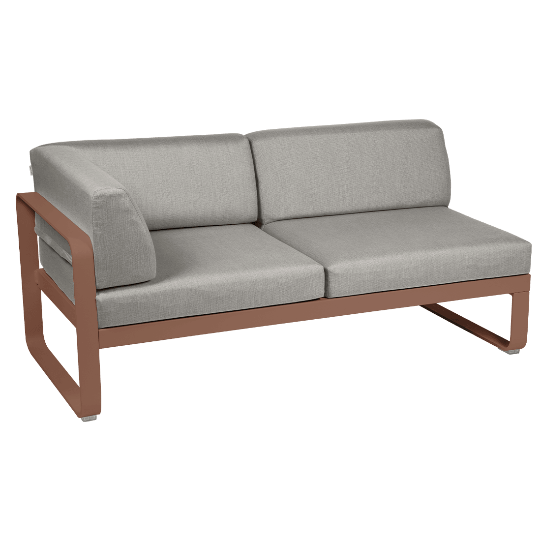 2-seater corner element BELLEVIE with side cushions - left