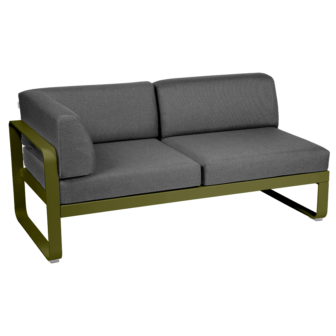 2-seater corner element BELLEVIE with side cushions - left