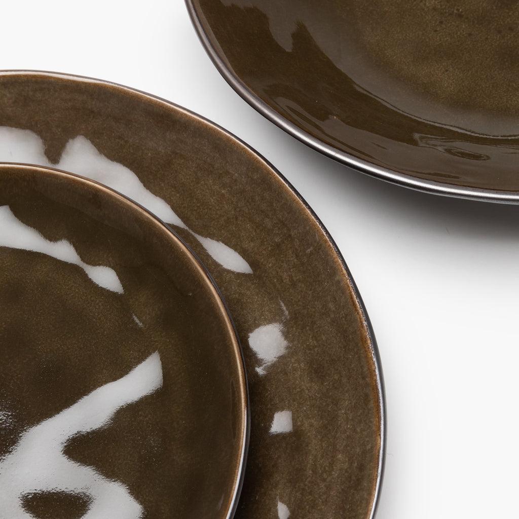 Set d'assiettes gris foncé PURE