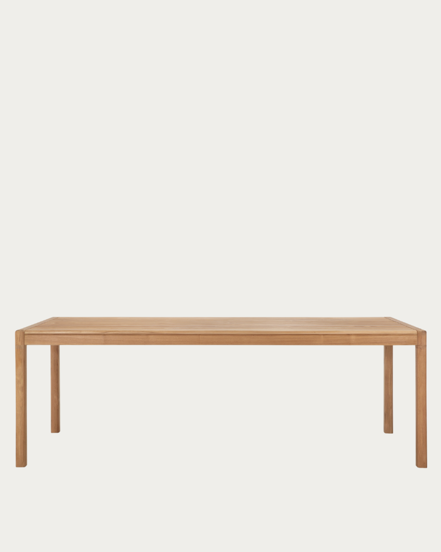 Ethnicraft JACK OUTDOOR Esstisch aus massivem Teak, Frontansicht 2,5m Variante