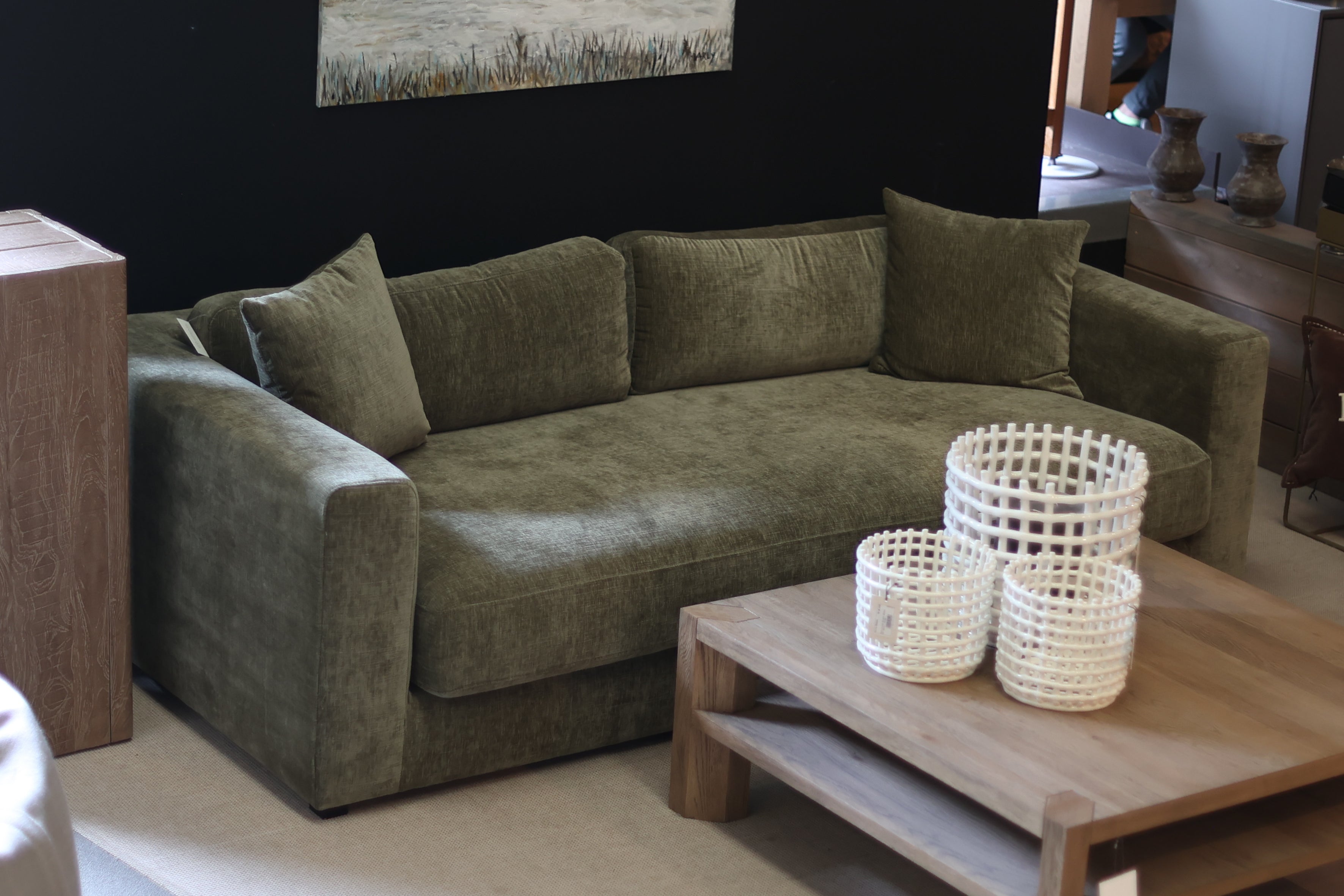 Panac BELLECHASSE LIGHT 2.5-Seater Sofa in Strié Hunter 07 Fabric