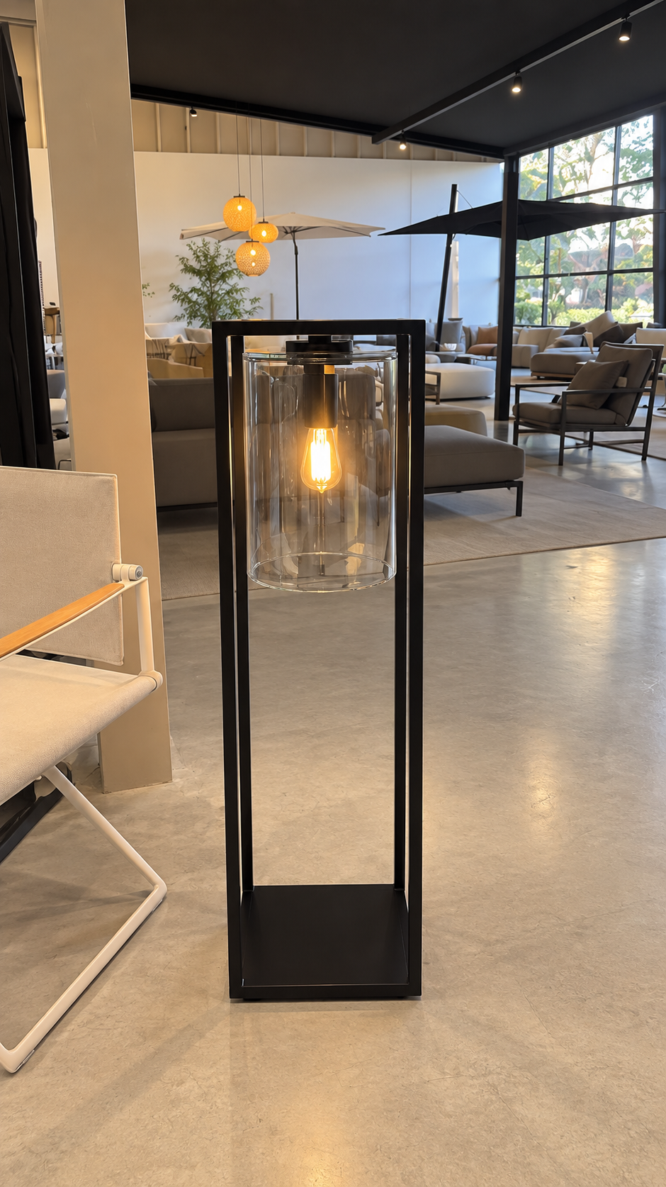 Lampe Outdoor Royal Botania DOME en noir avec verre transparent : détails