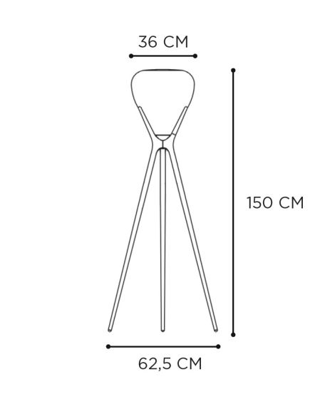 Dimensions de la lampe MEDUZ de Royal Botania