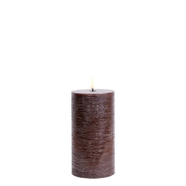 Kerze PILLAR RUSTIC LED Uyuni Brown Ø7.8 x 15.2cm | Piffany | Homestorys