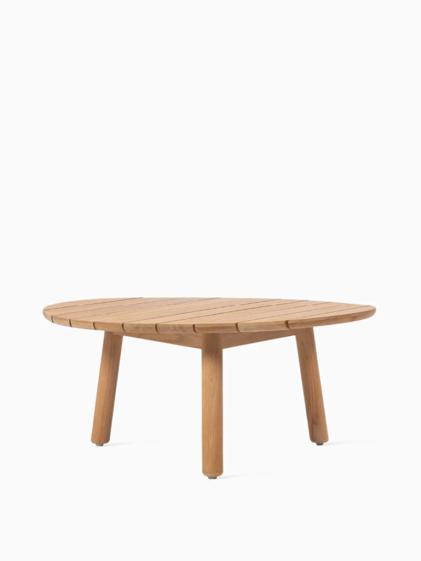 Vincent Sheppard ANTON : table basse ronde en teck non traité
