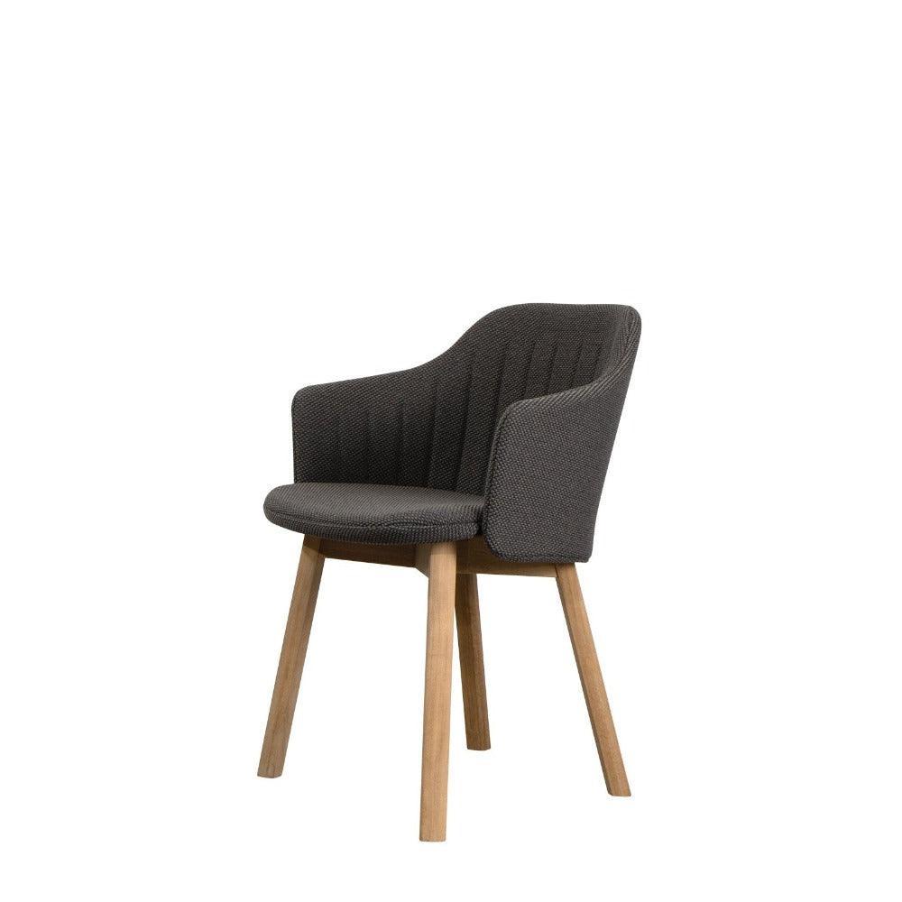 CHOICE Schlittenstuhl mit durchgehendem Polsterset in Dunkelgrau – elegante Kontur mit hohem Sitzkomfort