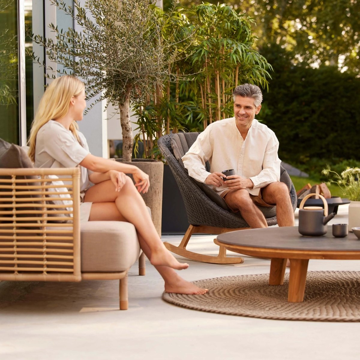 Cane - line - Schaukelstuhl PEACOCK - 5458RODGTRC | Homestorys