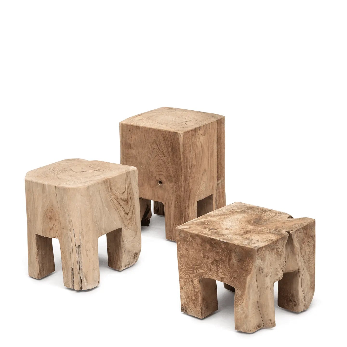 Handmade Side tables DOBLO - each piece is unique in the typical Gommaire style