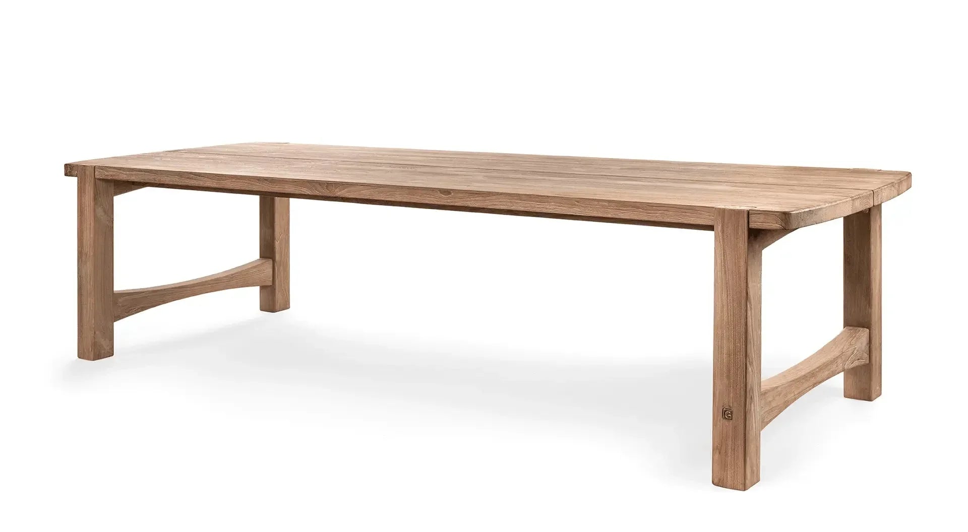 Gommaire Gartentisch JACOBA 310x112 cm – großzügiger Outdoor-Tisch aus recyceltem Teakholz mit markanter Maserung, perfekt für große Garten- oder Terrassensettings