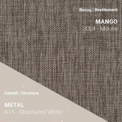 Mobitec LOLA C3612 in Mango Mouse mit A15 Structured White – stilvolle Kombination aus Grau und Weiß