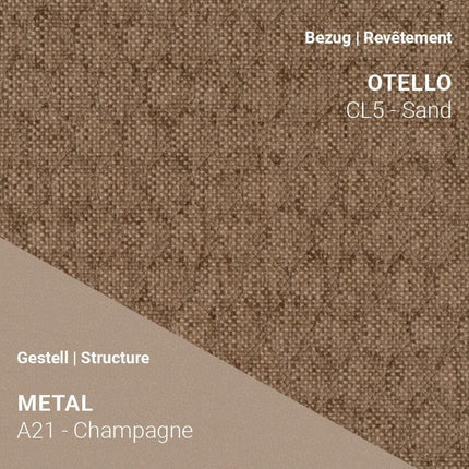 LOLA C3612 in Otello Sand mit A21 Champagne – stimmige Kombination aus Natur und Glanz