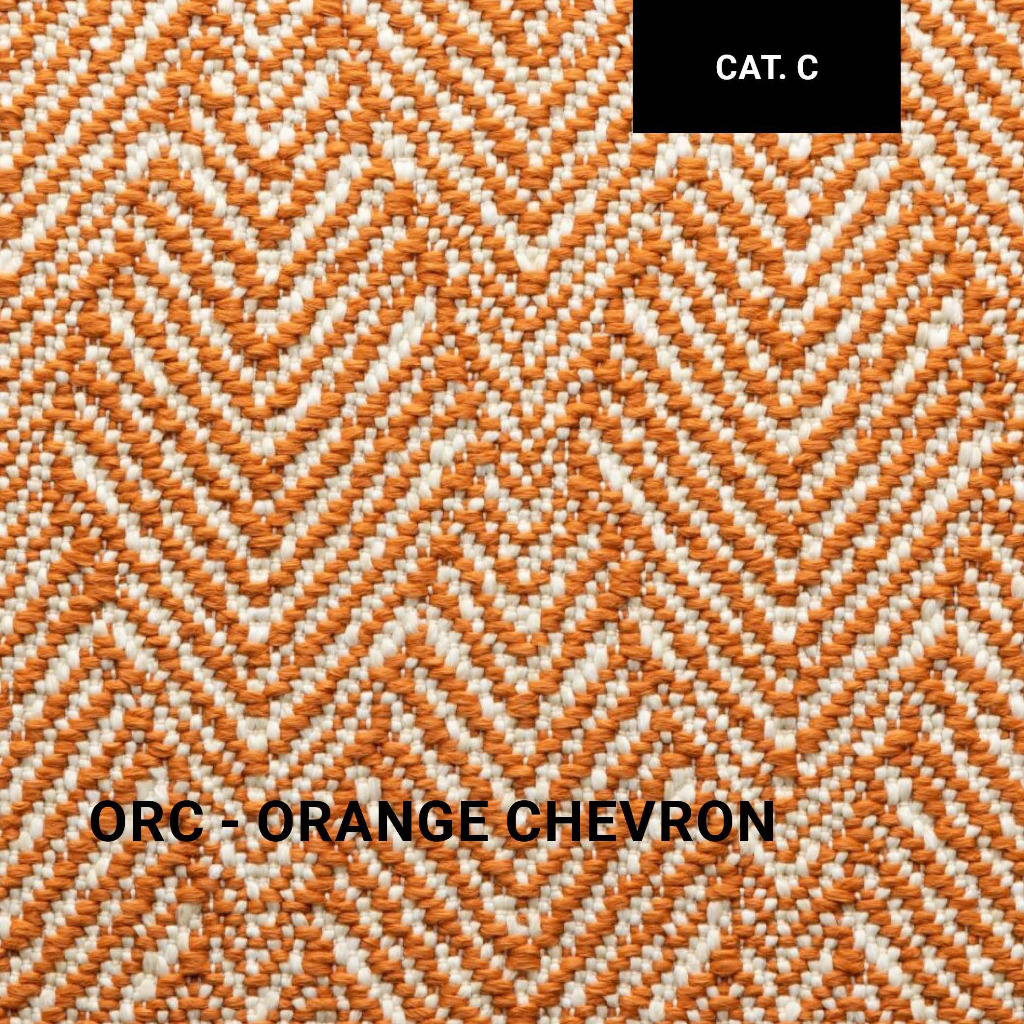 Loungeset ORGANIX 05 in Orange Chevron – lebendiger Zickzack-Stoff für ausdrucksstarke Loungebereiche mit Designfokus