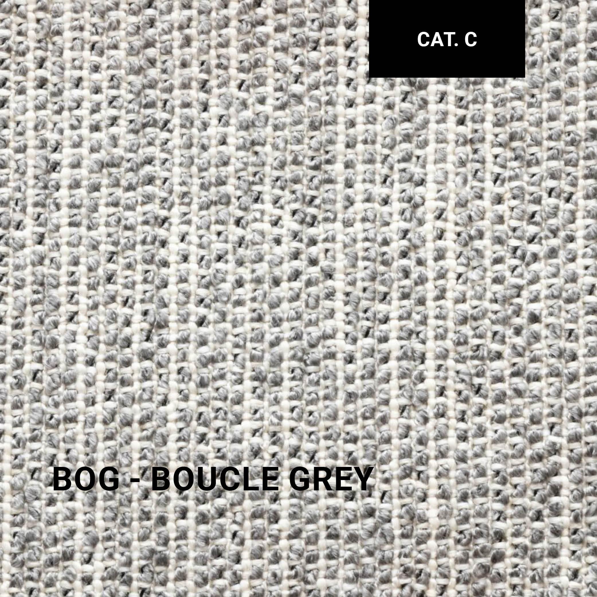 Loungeset ORGANIX 07 in Bouclé Grey – dezentes Grau mit feiner Bouclé-Struktur für eine moderne, weiche Optik