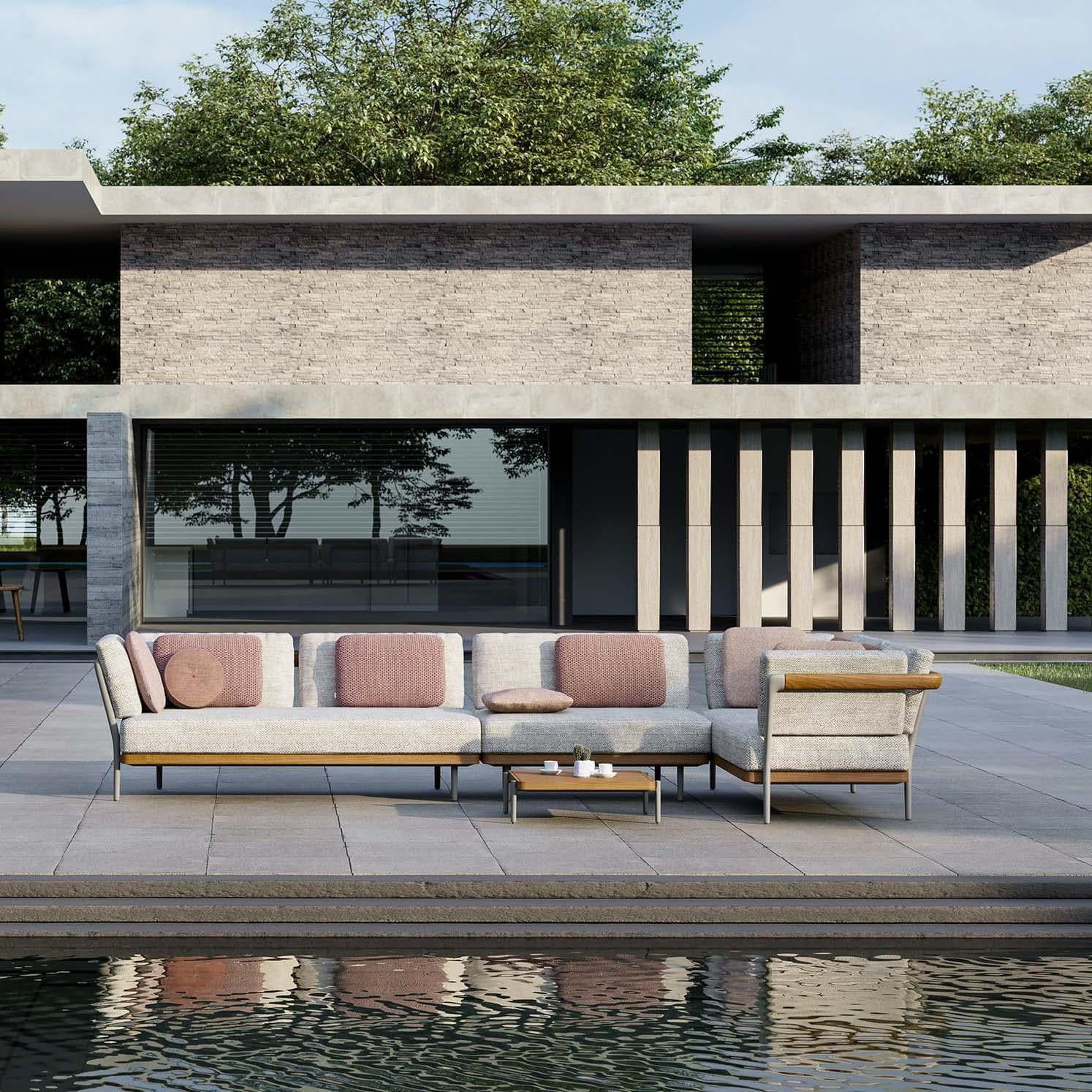 Tiefer Sessel FLOWS - Black/Teak Nero | Manutti | Homestorys