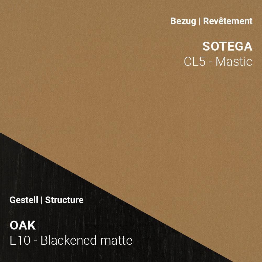 MARGAUX C0312 mit Bezug Sotega CL5 Mastic und Eiche Blackened Matte Gestell (E10)