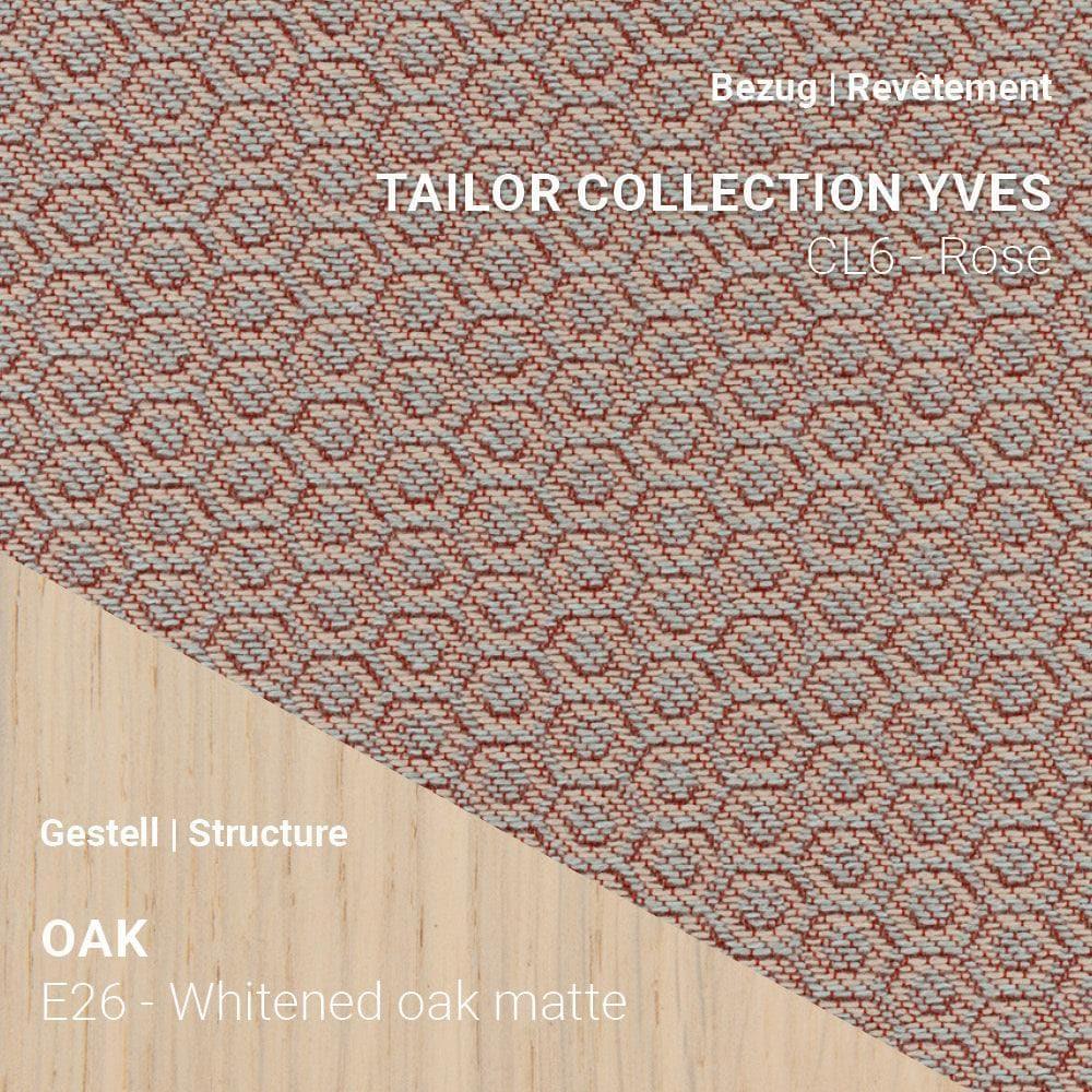 Tailor Yves CL6 Rose auf MARGAUX C0312 mit hellem Eiche Whitened Matte Gestell (E26)