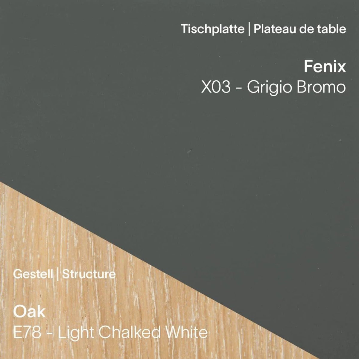 Mobitec - Arbeitstisch TRAVA T1611 - Fenix & Eiche - T1611-X03-E78-100/200 | Homestorys