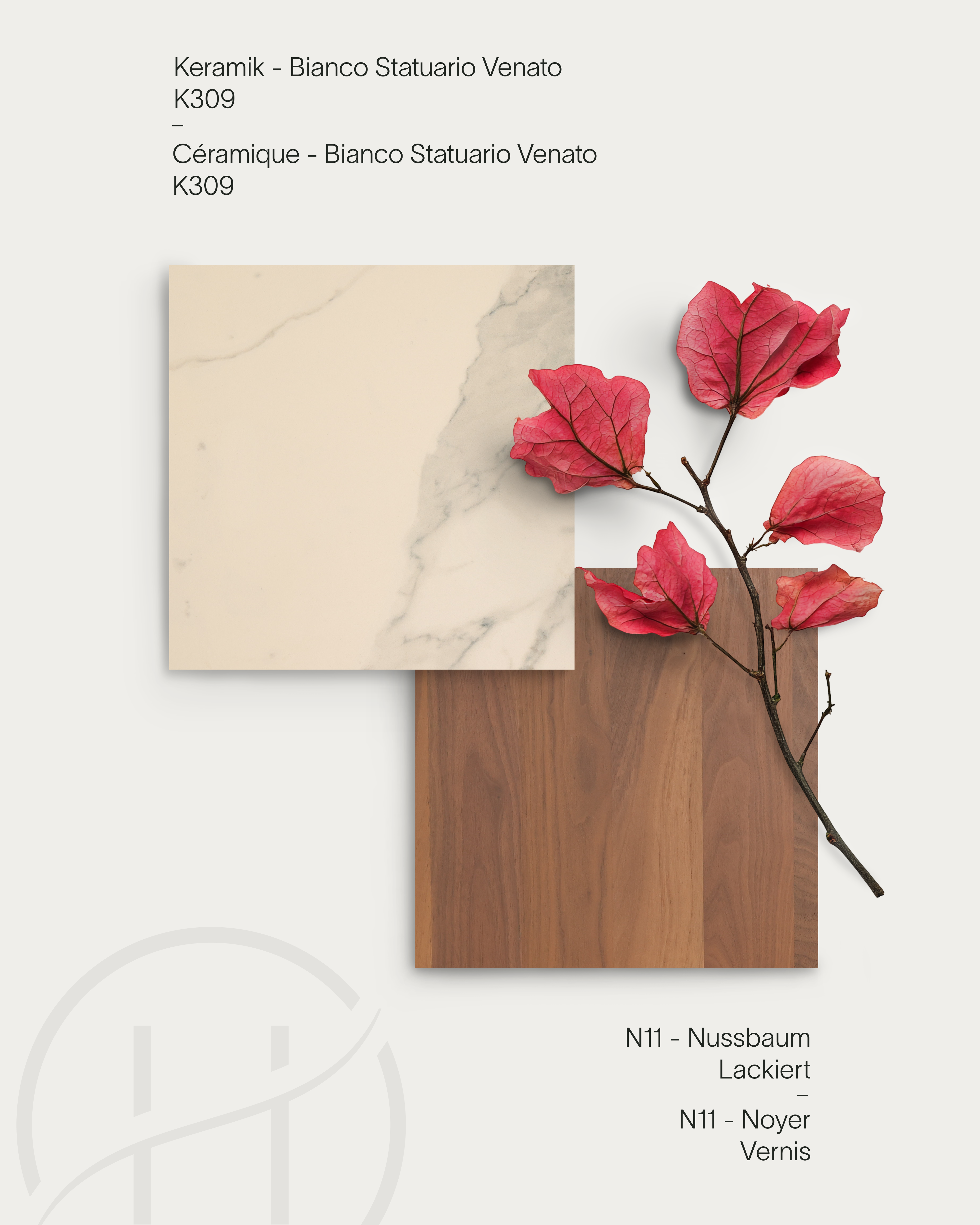 Dining table DOLMEN T0700 - ceramic & walnut