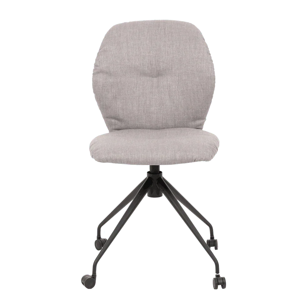 MOOD 90 M1310 – kompakter Bürostuhl in Frontansicht mit glatter Sitzschale und vierarmigem Drehgestell