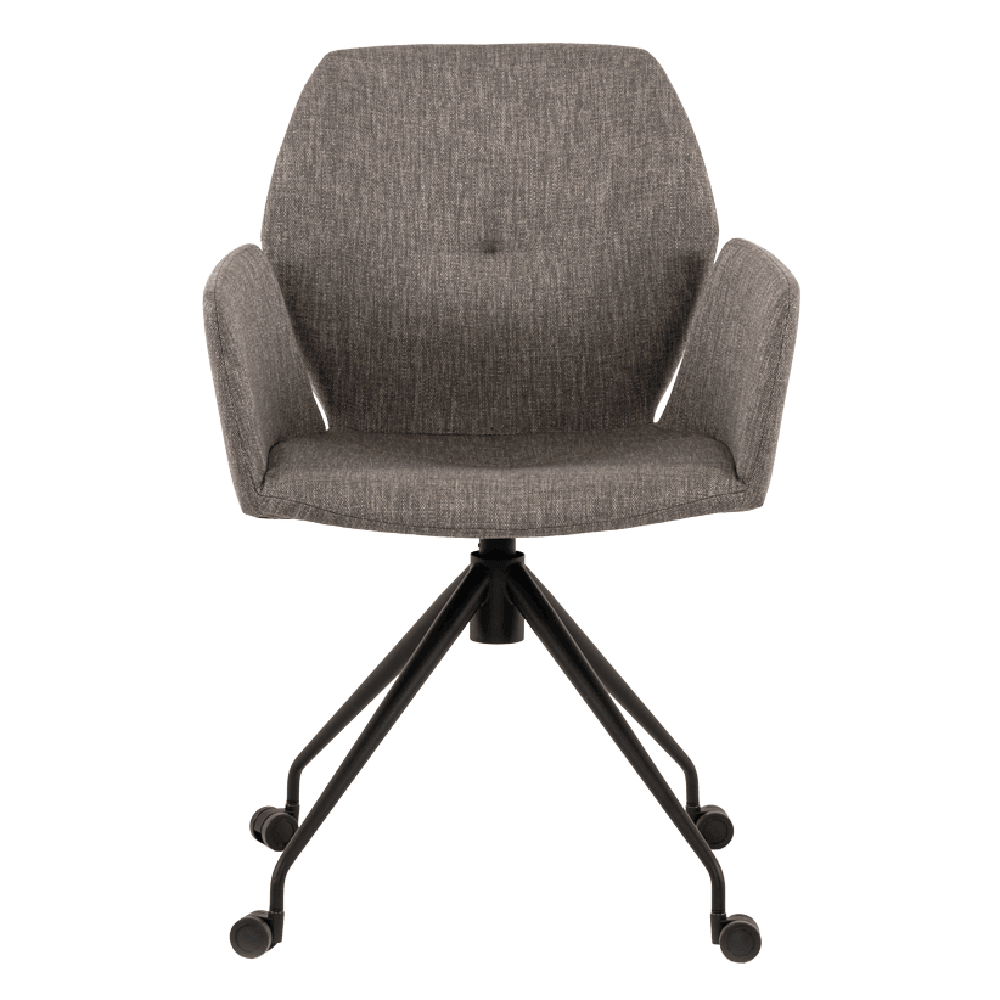 MOOD 95 M1312 – Bürostuhl in Frontansicht mit gepolsterter Sitzschale und fünfarmigem Drehgestell