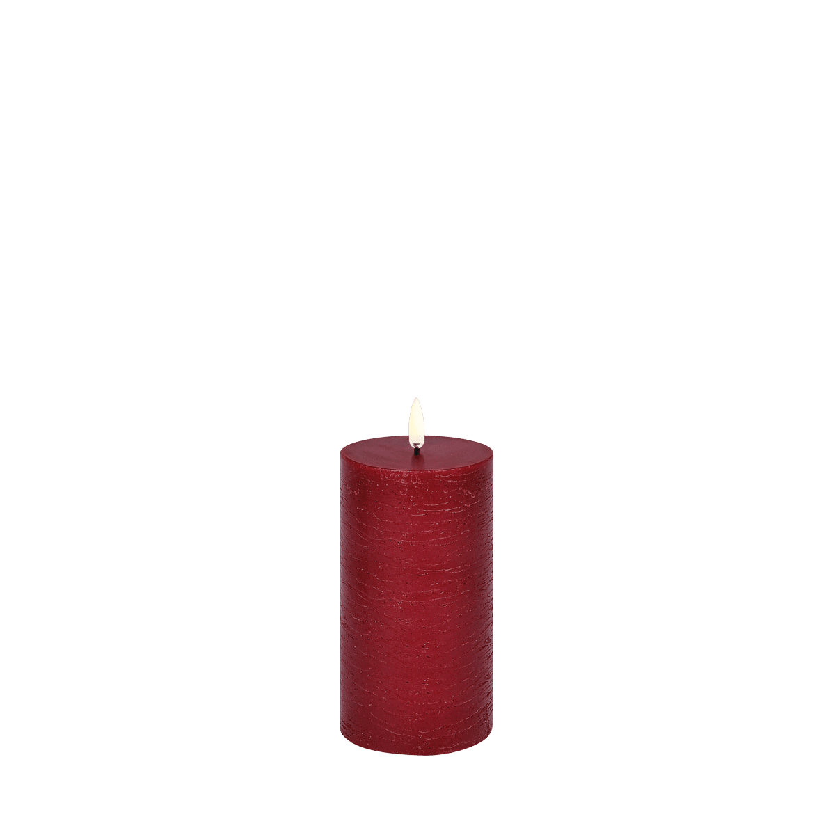 Piffany - Kerze PILLAR LED UYUNI Carmine Red Ø7.8 x 20cm - UL-PI-CR78020 | Homestorys