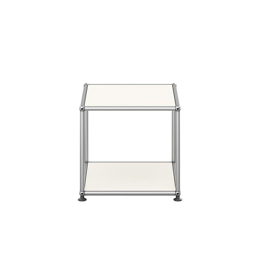 USM Haller Beistelltisch M21 in Reinweiß – minimalistisches Designmöbel für helle Räume, Homeoffice oder als stilvoller Beistelltisch im Schlafzimmer