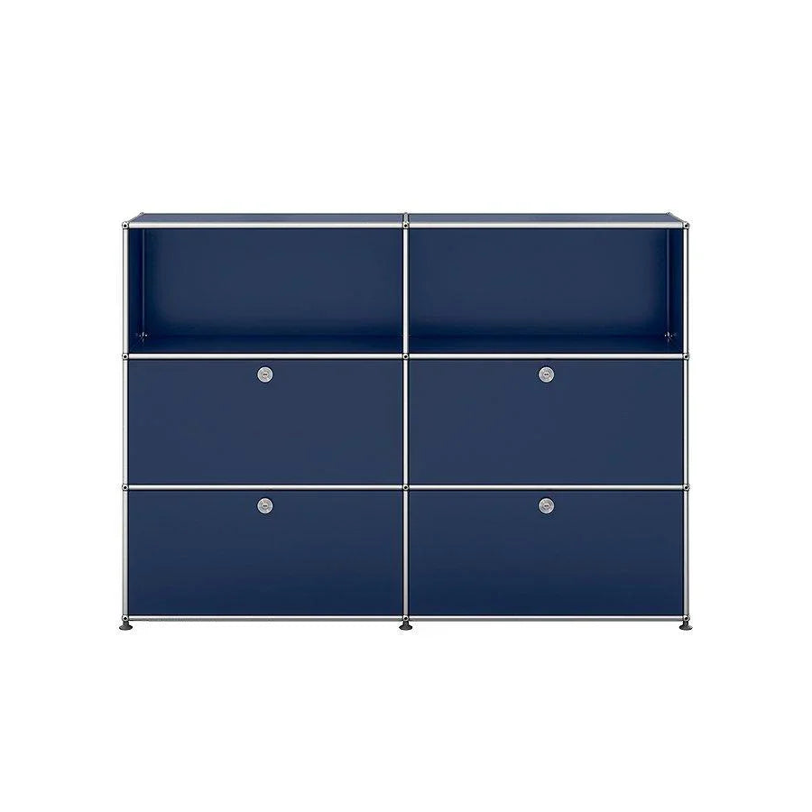 USM Haller M64 in Stahlblau – elegantes Sideboard mit kühlem, professionellem Look für Büro oder Wohnraum