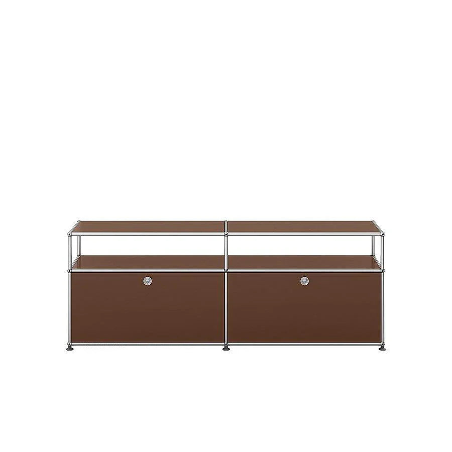 Design-Sideboard O2 von USM in USM Braun – elegantes, warmes Stauraummöbel für natürliche Einrichtungslösungen im Wohnbereich oder im Büro