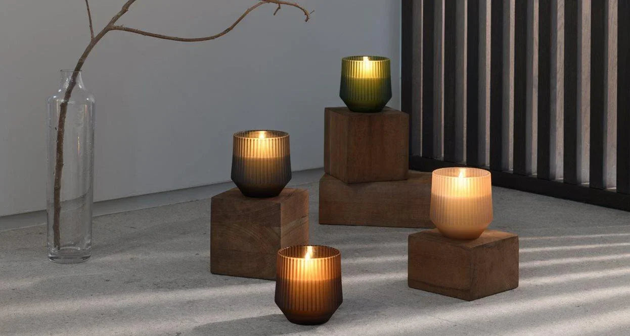 Duftkerze LED SCENTED Glas Grün | Piffany | Homestorys
