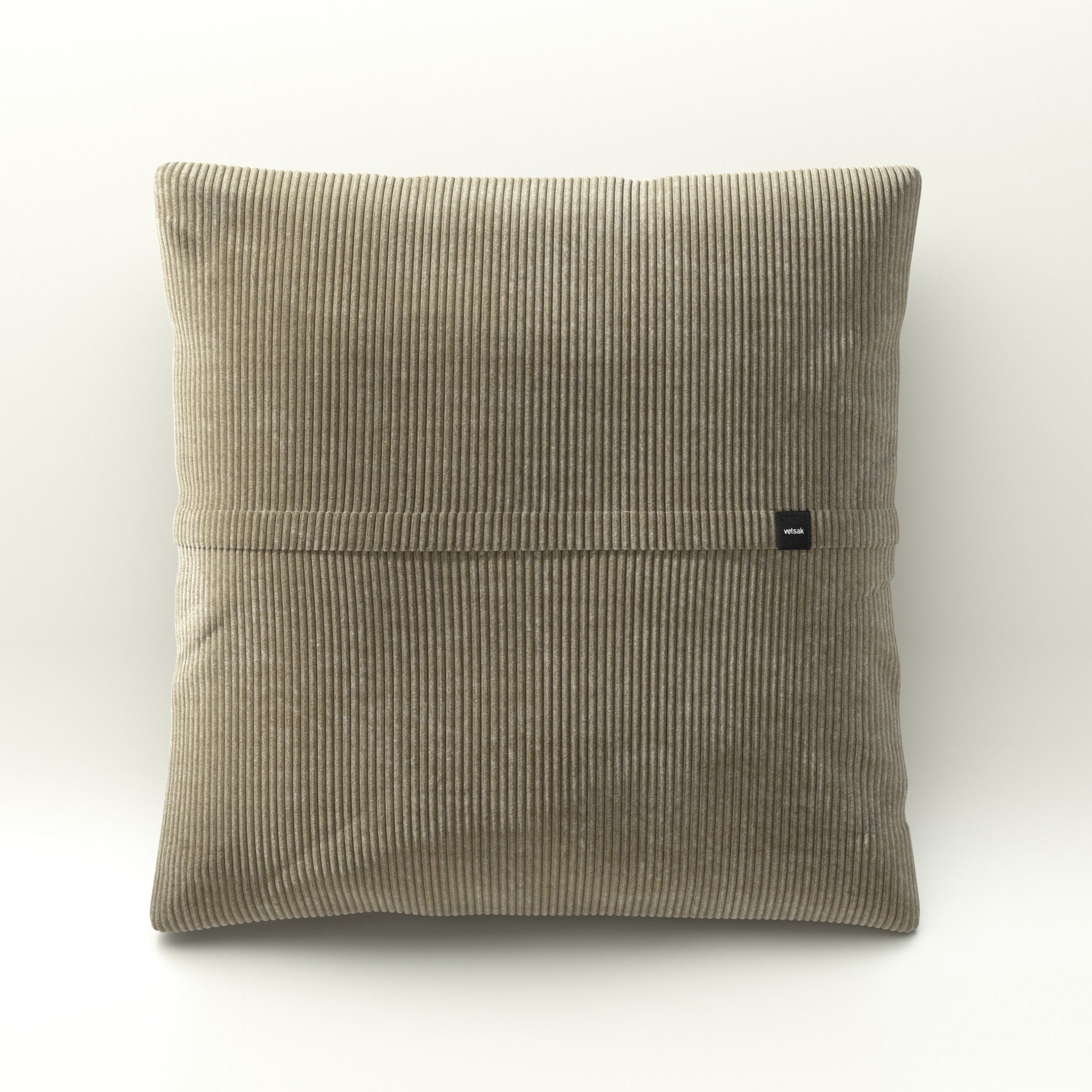 Jumbo Kissen von vetsak im Cord Velour Khaki – weiches Riesen-Kissen in warmem Naturton
