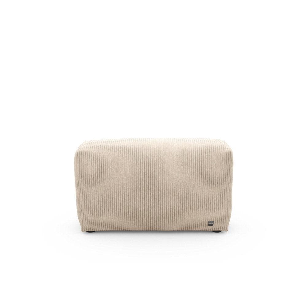 Modulares Sofa Seitenteil 105x31 cm aus Cord Velours in Sand – gemütliches Vetsak Sofamodul mit Struktur für modernes Wohnen