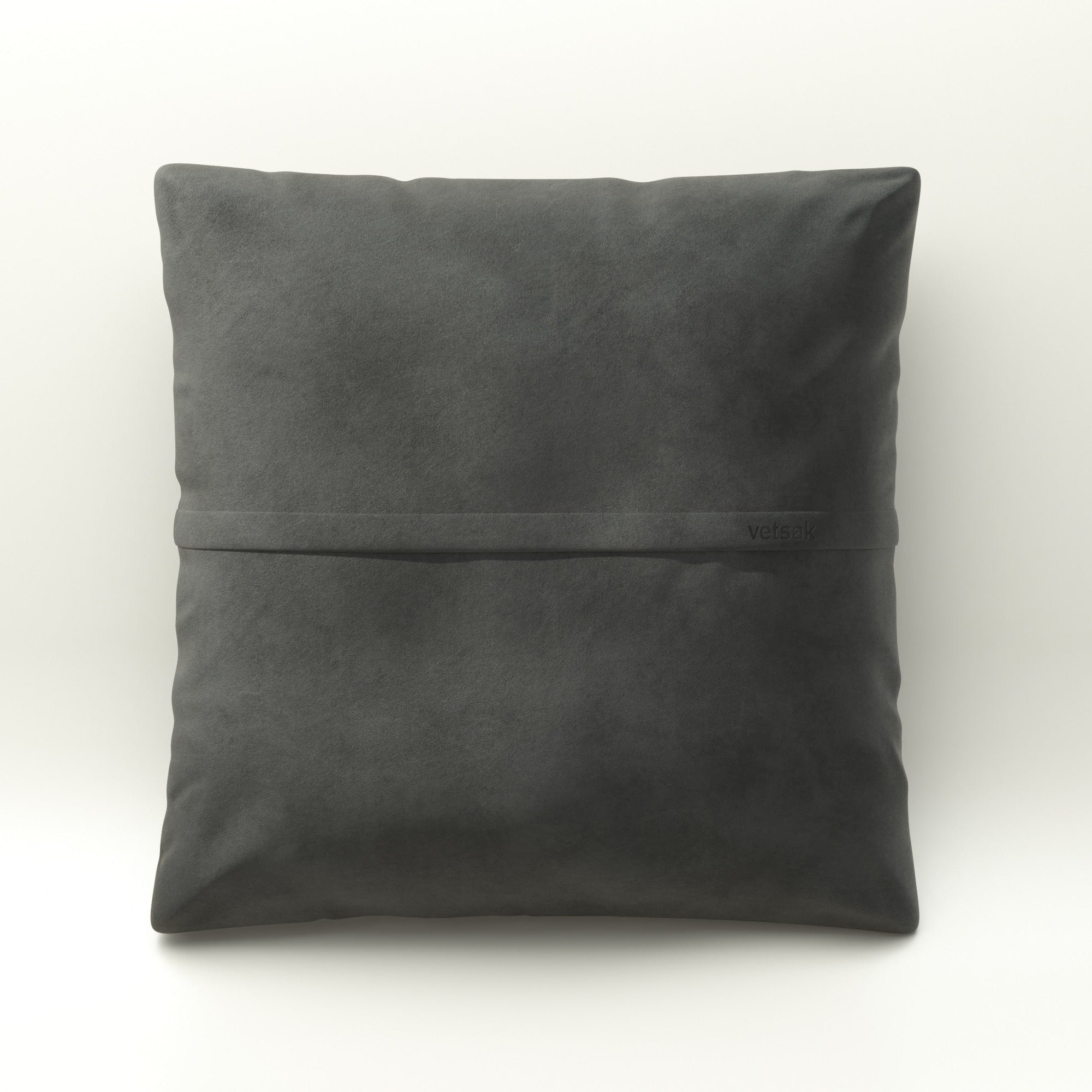 Jumbo Kissen von vetsak aus Leder in Dark Grey – extragroßes Statement-Kissen in edlem Anthrazit-Look